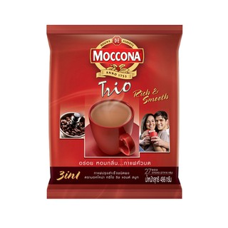 MOCCONA มอคโคน่า กาแฟปรุงสำเร็จชนิดผง ทรีโอ ริชแอนด์สมูท 18 กรัม x 27 ซอง