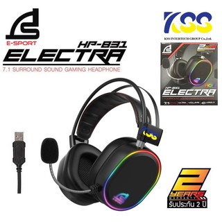 SIGNO E-Sport 7.1 Surround Sound Gaming Headphone รุ่น ELECTRA HP-831 (Black) (หูฟัง เกมส์มิ่ง)