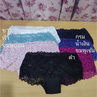 กางเกงในลูกไม้นิ่ม เอว 24-42"