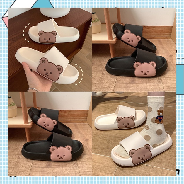 GFShop น่ารักไม่ไหวว✨ รองเท้าแตะสวมลายน้อนหมี🐻💗 โดนใจมากไอต้าว มี 2 สีดีย์ต่อใจ รีบมาตำให้ไวเลยจ้าาา