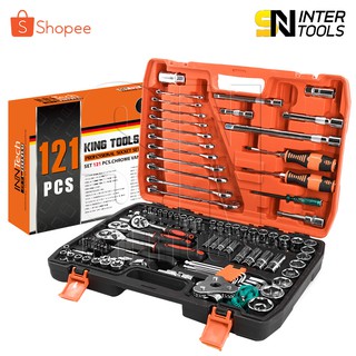 InnTech KING TOOLS PREMIUM ชุดเครื่องมือ ประแจ ชุดบล็อก 121 ชิ้น (ชุดใหญ่) ผลิตจากเหล็ก CR-V คุณภาพสูงไม่เป็นสนิม