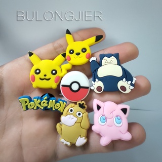 เข็มกลัด รูป PokeMon สีสันสดใส สําหรับตกแต่งรองเท้า Croc Jibz DIY