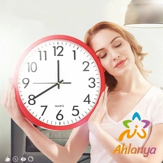 Ahlanya นาฬิกาแขวนผนัง -นาฬิกาแขวน นาฬิกาแขวนผนัง นาฬิกทรงกลม นาฬิกาลายต้นไม้ นาฬิกาแขวนผนังสีดำ Wall Clock