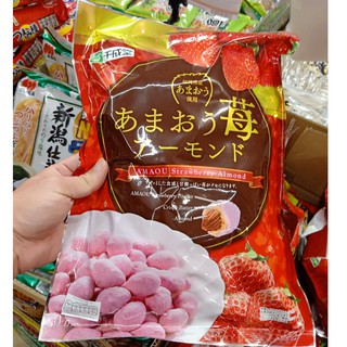 ecook ญี่ปุ่น ขนม ถั่ว อัลมอน เคลือบสตอเบอรี่ hisupa dg sennarido amaou stawberry almond 240g