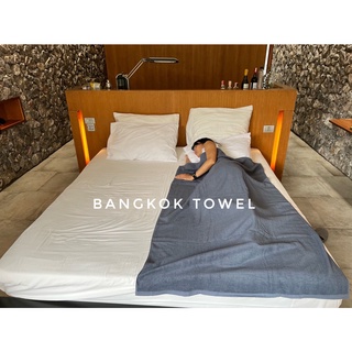 Bangkok Towel ผ้าห่มขนหนู 3.3 ฟุต(ห่ม1คน) ผ้าเช็ดตัวโรงแรมขนาดใหญ่พิเศษ 40x60 นิ้ว ฝ้าย 100%