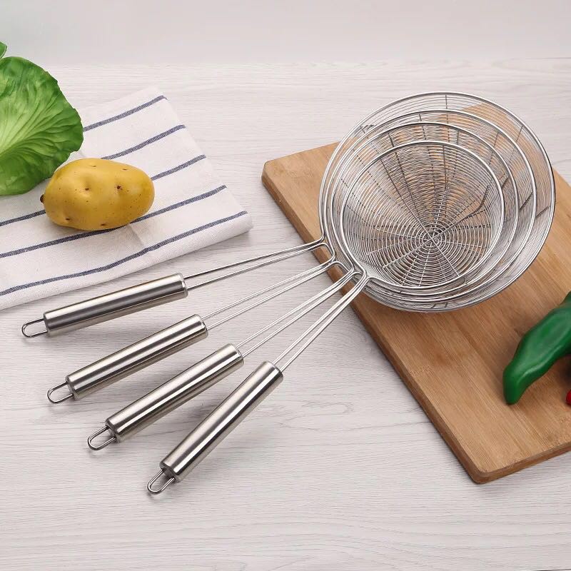 OMUDA_SHOP กระชอนก้นลึกสแตนเลส กระชอนด้ามยาว ตักอาหารทอด ก้นลึก14/16/18/20CM - รูปที่ 2