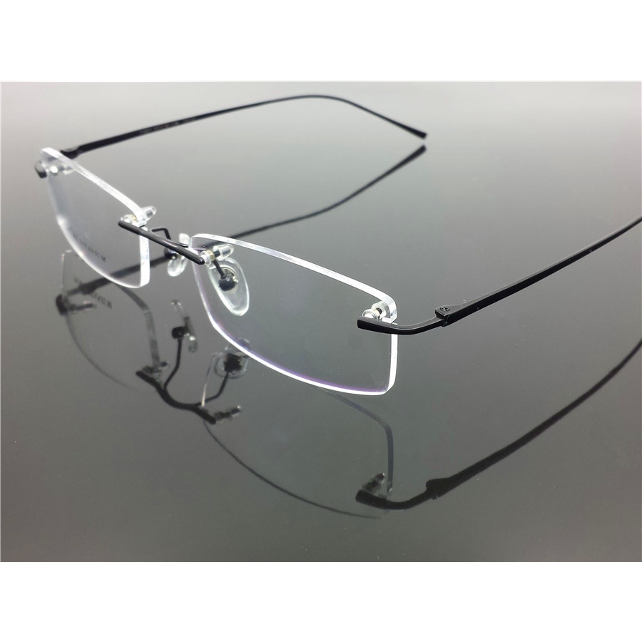 BPure Titanium Eyeglasses Rimless Optical Frame Prescription Spectacle