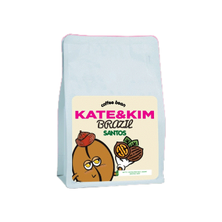 Kate & Kim ( กาแฟ Brazil ) เมล็ดกาแฟบราซิล คั่วกลาง เมล็ดกาแฟ ชงลาเต้ ได้ดี สู้นม กลมกล่อม มีเก็บเงินปลายทาง (COD)