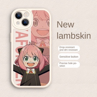 เคสโทรศัพท์มือถือหนังแกะ กันกระแทก ลายการ์ตูนอนิเมะ Spy x family Anya สําหรับ iPhone 13 12 11 pro promax 13mini 12mini x xs xsmax xr 7 8 plus