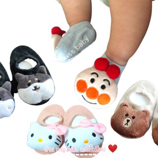 พร้อมส่ง 💞 (ลายเยอะ) ถุงเท้าเด็ก ถุงเท้าหัวตุ๊กตา การ์ตูน 0-3 ขวบ มีกันลื่น