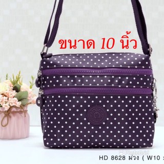 🎒💼👛กระเป๋าสะพาย ผ้าเคลือบเงาลายจุด รุ่น HD-8628