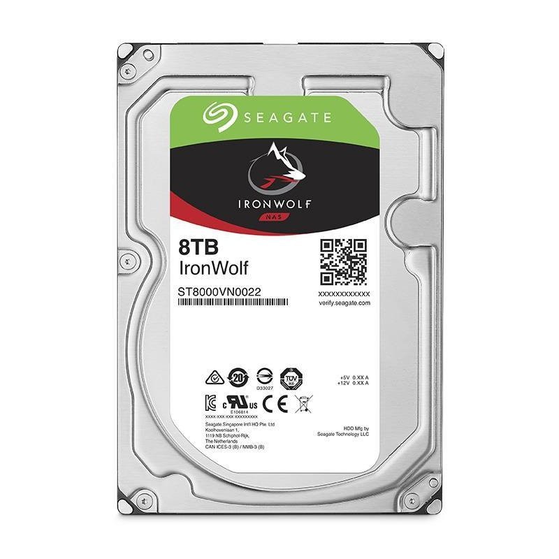 8 TB HDD (ฮาร์ดดิสก์แนส) SEAGATE IRONWOLF 7200RPM SATA3 (ST8000VN004)