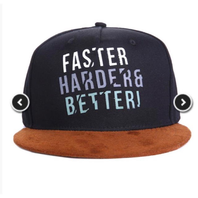 นคุณ! หมวก Snapback : ลาย FASTER, HARDER &amp; BETTER