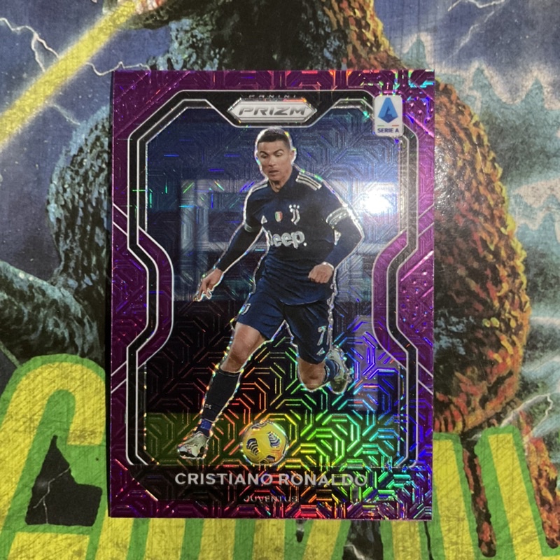 2020-21 PANINI CHRONICLES SOCCER CRISTIANO RONALDO PRIZM PURPLE MOJO การ์ดนักฟุตบอล การ์ดpanini