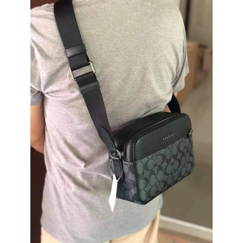 ล็อตสุดท้าย หายากแล้วน้า📌พร้อมส่งCOACH men สะพายข้างชาย ทรงใหม่ แท้100%