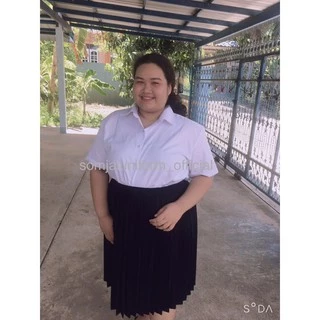 พลีต xxxl ใหญ่มาก เอว 52-60 นิ้ว จีบแท้ เอวไม่แตก สีดำ และ กรมท่า