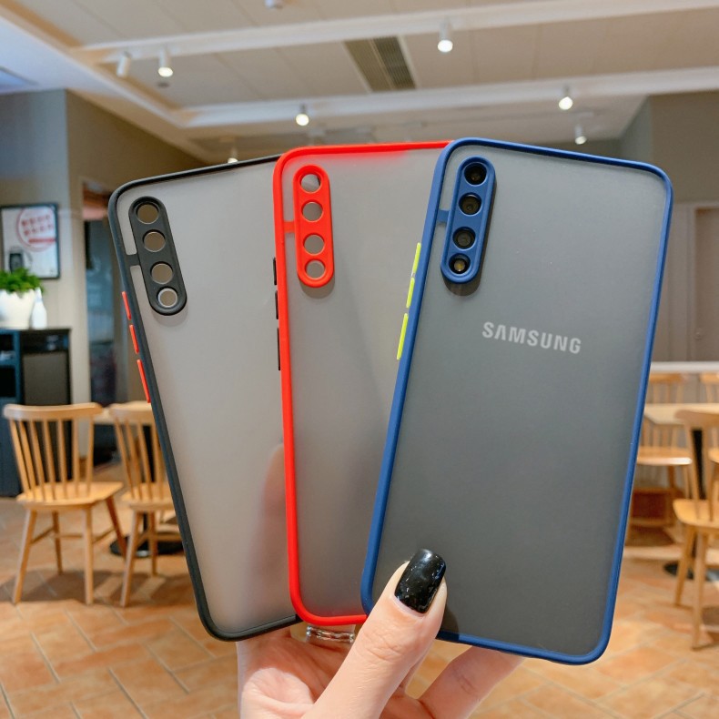 Camera Protection Phone Case Samsung A50 A50S A30S A30 A20 A20S A10S A10 M10 A71 A51 Casing Matte Translucent Shockproof Back Cover #7