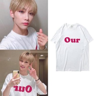 ผลิตภัณฑ์ใหม่👕เสื้อยืดแขนสั้น พิมพ์ลาย Straykids Felix Lee Selfie เข้ากับทุกการแต่งกาย แฟชั่นฤดูร้อน สไตล์สตรีท สําหรับ