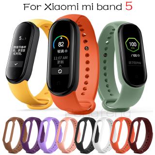 สายนาฬิกาข้อมือซิลิโคน 25 สี สําหรับ Xiaomi Mi Band 5 6 NFC Miband 5 6