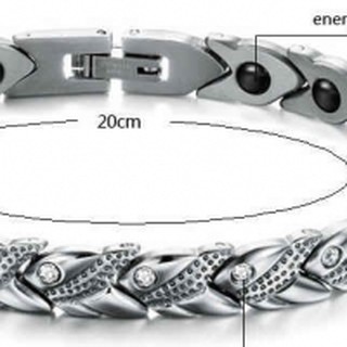 สร้อยข้อมือแม่เหล็กไทเทเนียม เจอร์เมเนียมgermanium titanium รุ่นH