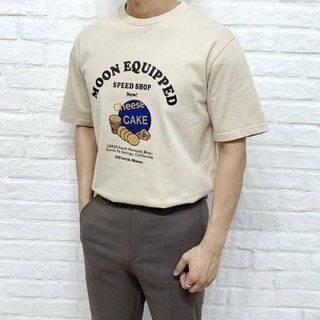 เสื้อยืดทรงโอเวอร์ไซดไหล่ตก ผ้า Cotton100%