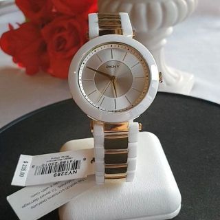 DKNY Stanhope Gold-tone Ceramic Ladies Watch Item No. NY228