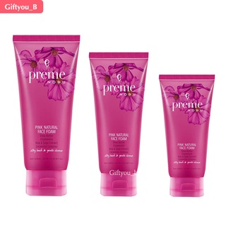 Preme Nobu Pink Natural Face Foam  พรีม โนบุ พิงค์ เนเชอรัล เฟซ โฟม โฟมล้างหน้าสูตรอ่อนโยนเหมาะสำหรับผิวบอบบาง แพ้ง่าย