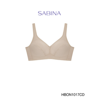 Sabina ซาบีน่า เสื้อชั้นใน (ไม่มีโครง) รุ่น Habpy Adult รหัส HBON1017CD สีเนื้อเข้ม