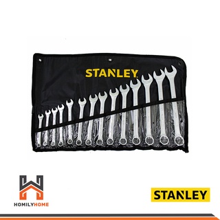 STANLEY ชุดประแจแหวนข้างปากตาย 14 ชิ้น แบบกระเป๋าผ้า รุ่น STMT80946-8 B 4715898220824