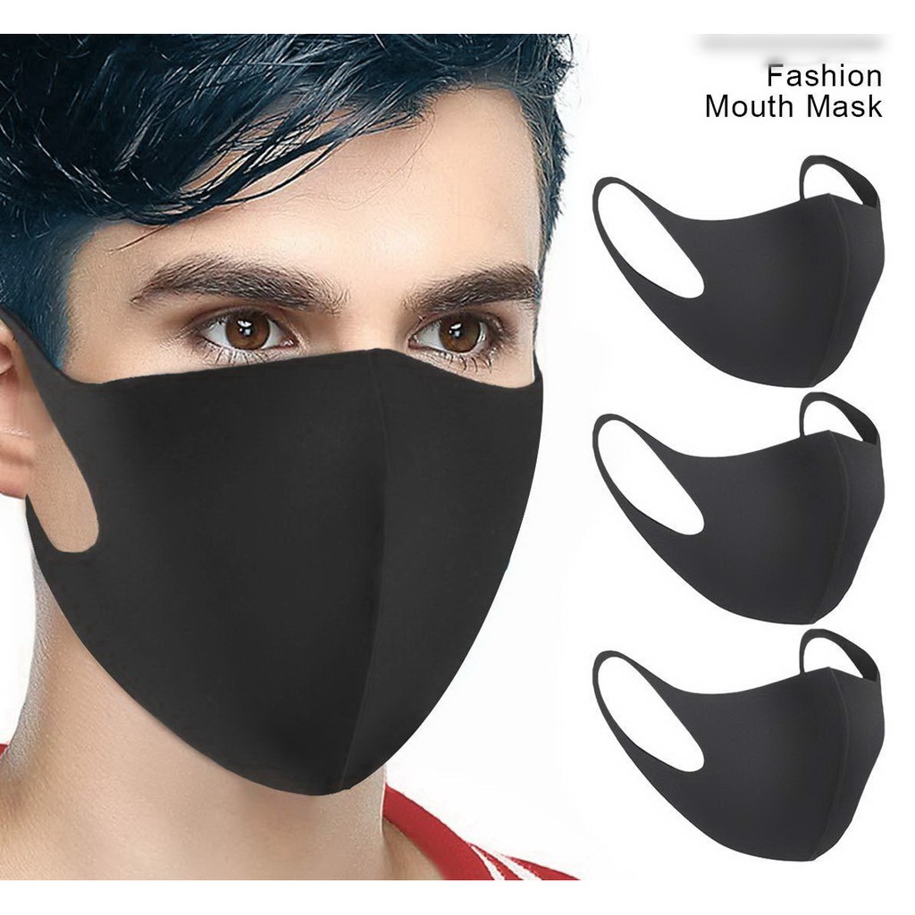 หน้ากากอนามัย ผ้าปิดจมูก 3D ผ้าปิดปาก กันฝุ่น PM 2.5 สีดำ แพค1ชิ้น ซื้อ 1 แถม 1