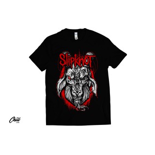 คอลูกเรือเสื้อยืดคอกลมเสื้อยืด พิมพ์ลาย I CUSTOM I Music I HEAVY METAL I TSHIRT Slipknot 1ผ้าฝ้ายแท้