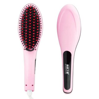 เครื่องหนีบผม ที่หนีบผม เครื่องรีดผม หวีไฟฟ้า หวีรีดผมตรง Hair Auto StraightenerElectric Comb (สีชมพู)