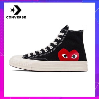 ของแท้อย่างเป็นทางการ Converse All Star CDG x 1970S High รองเท้าลำลองสำหรับบุรุษและสตรี