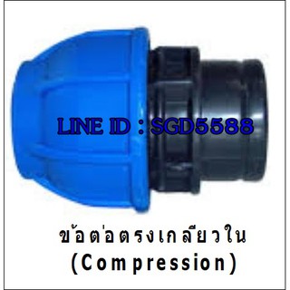 ข้อต่อตรง เกลียวใน COMPRESSION ขนาด 63 x 2" (Female Connector) อุปกรณ์ติดตั้งประปา