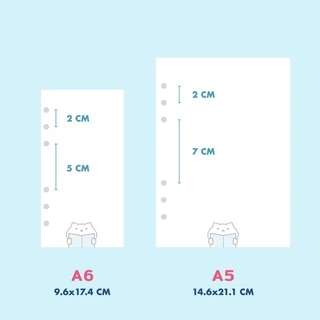 กระดาษรีฟิล 6 รู อาร์ตมัน ⭐️ เก็บเทป สติ๊กเกอร์ ขนาด A6/A5 Glossy Refill Paper Storage Book MT Tape Sticker mimisplan