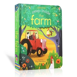 [พร้อมส่ง] Usborne Peep Inside The farm เรื่องราวที่น่าสนใจกำลังรอคอยเด็กๆ ภายในท้องทุ่งกว้างและโรงนา