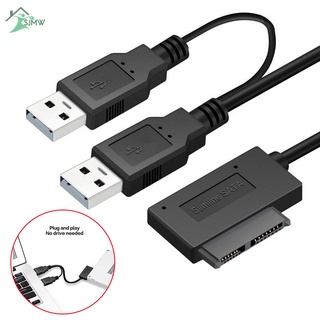 สายเคเบิลภายนอก USB 2.0 เป็น 6+7 13Pin SATA สําหรับแล็ปท็อป CD-ROM DVD-ROM สําหรับ CD-ROM DVD-ROM USB 2.0 เป็น 6+7 13Pin