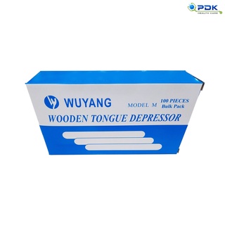 ไม้กดลิ่น ไม้ปลอดเชื้อ Wooden Tongue Depressor เกรดโรงพยาบาล 1 กล่อง 100ชิ้น P-4192