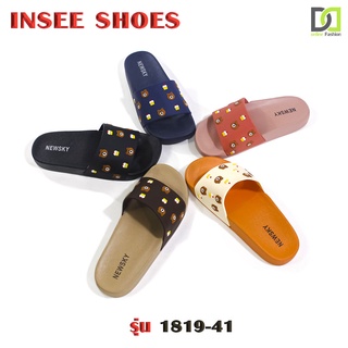 รองเท้าแตะ INSEE SHOES รองเท้าผู้หญิงแบบสวม รองเท้ายางพื้น นุ่ม น้ำหนักเบา รองเท้าแตะแฟชั่น ใส่สบาย รุ่น 1819-41