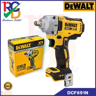 DEWALT บล็อคกระแทกไร้สาย ไร้แปรงถ่าน 20V-MAX DCF891N ( เฉพาะเครื่องเปล่า ) DCF891 เซ็ทเครื่อง+ที่ชาร์จ+แบต