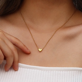 (สั่งในไลฟ์สด🔥ลด50%)✨Mini heart alphabet necklace 14k