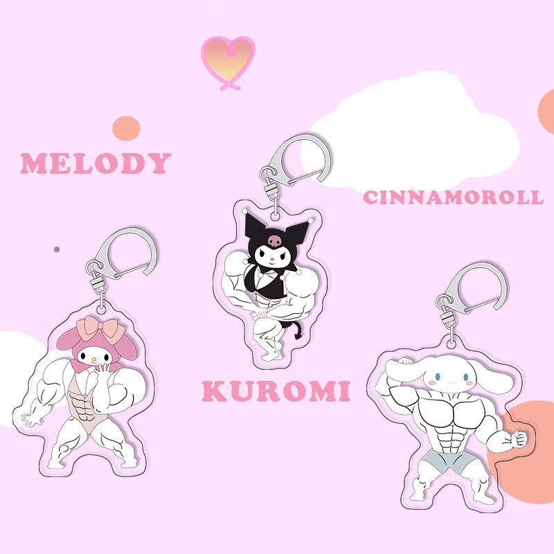 SANRIO พวงกุญแจ จี้อะคริลิค รูปแมวคิตตี้ ซานริโอ้น่ารัก สําหรับห้อยกระเป๋านักเรียน
