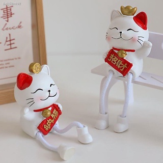 ของขวัญวันเกิด❍Lucky cat เรซิ่นแขวนเท้าตุ๊กตาตกแต่งห้องห้องนั่งเล่น high-end ตกแต่งของขวัญนักบินอวกาศ decoration