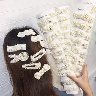 กิ๊บติดผมสาวมุกย้อนยุคกิ๊บติดผมมุกโรแมนติกแบบฝรั่งเศส    Pearl girl hairpin retro french romantic pearl hair clip