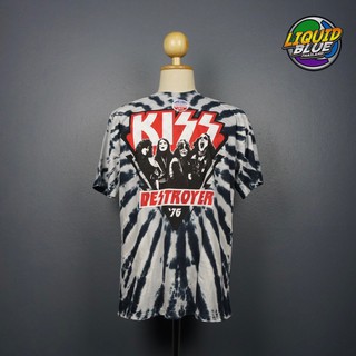 KISS DESTROYER 76 เสื้อยืดแบรนด์ Liquid Blue ของแท้ 100%