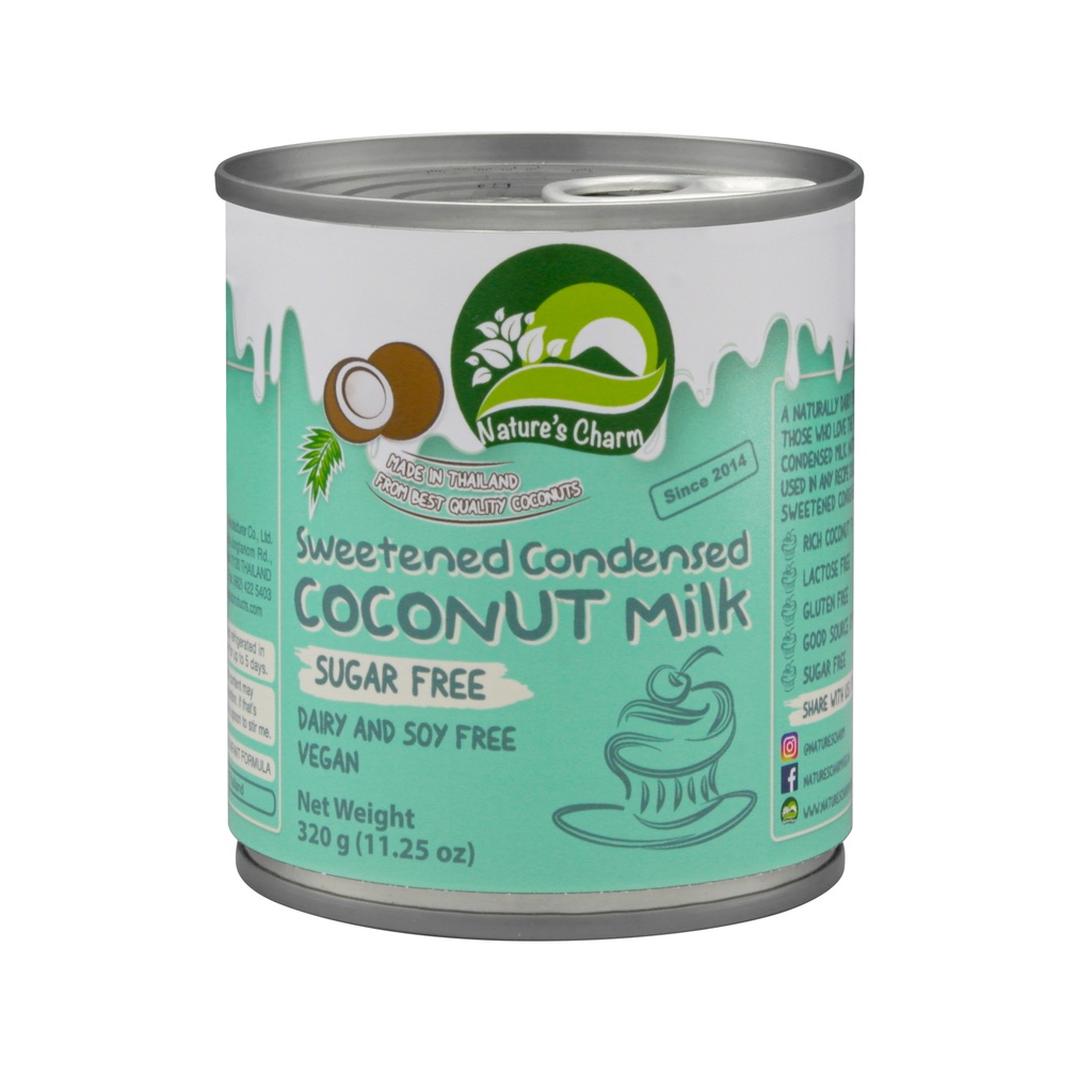 Nature's Charm - KETO Sugar Free Sweetened Condensed Coconut Milk (สูตรคีโต นมมะพร้าวข้นหวาน กะทิข้นหวาน นมข้นหวาน นมข้น