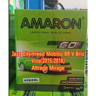 แบตเตอรี่Amaronรุ่นGO 40B20L  รับประกัน 1 ปี ขนาดยาว20 กว้าง13 สูง23 เซนติเมตร