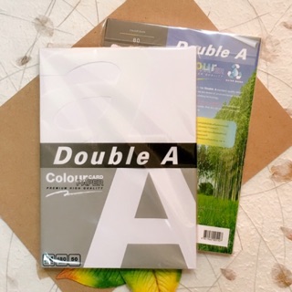 [9.- วันนี้เท่านั้น] 🌿Double A🌿กระดาษการ์ดขาว กระดาษทำปกรายงาน หนา 150 / 180 แกรม ขนาด A4🌿