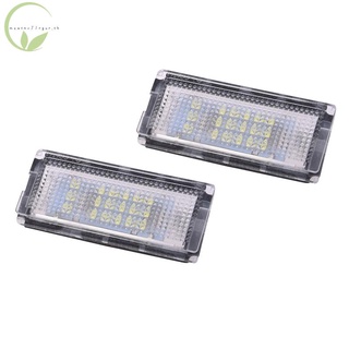 2 ชิ้นไฟ Led 18ดวง 3528Smd สีขาวสําหรับติดป้ายทะเบียนรถ Bmw E46