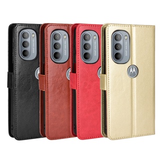 เคสโทรศัพท์มือถือหนัง PU ฝาพับ กันกระแทก พร้อมช่องใส่บัตร สําหรับ Motorola MOTO G22 E32 E13 G73 G53 EDGE 30 Ultra Neo Edge30